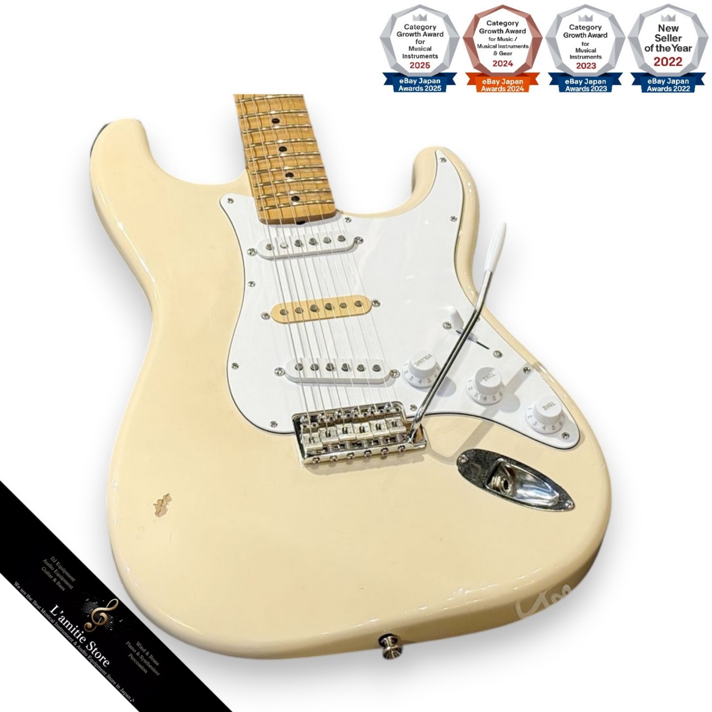 Fender Japan ST57140YM VWH Stratocaster Guitar Rare 90s Era Signature Yngwie Ma