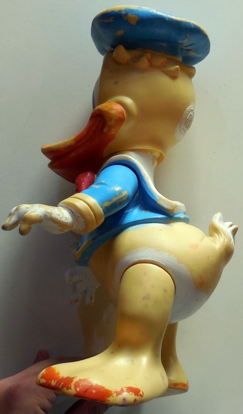 VINTAGE LARGE TOY SQUEAK RUBBER DONALD DUCK LEDRAPLASTIC LEDRA DISNEY 1962