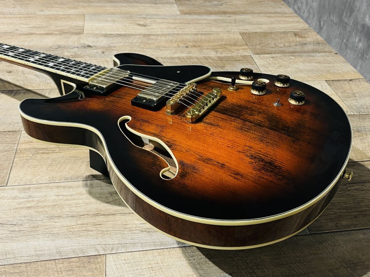 Ibanez Electric Guitar Semi Acoustic AS113B-TBC Tobacco Brown From JAPAN