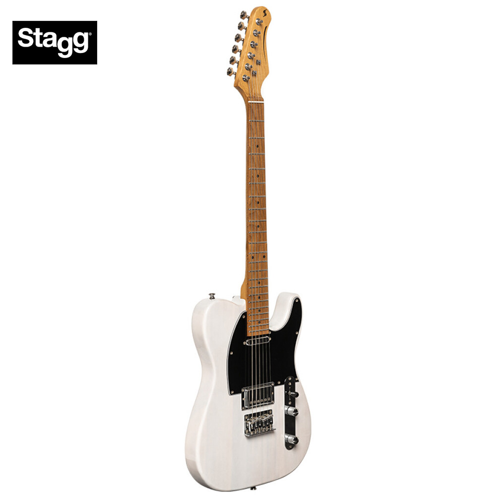 Stagg Vintage Series T-Style Plus Full Size Electric Guitar White SET-PLUS WHB