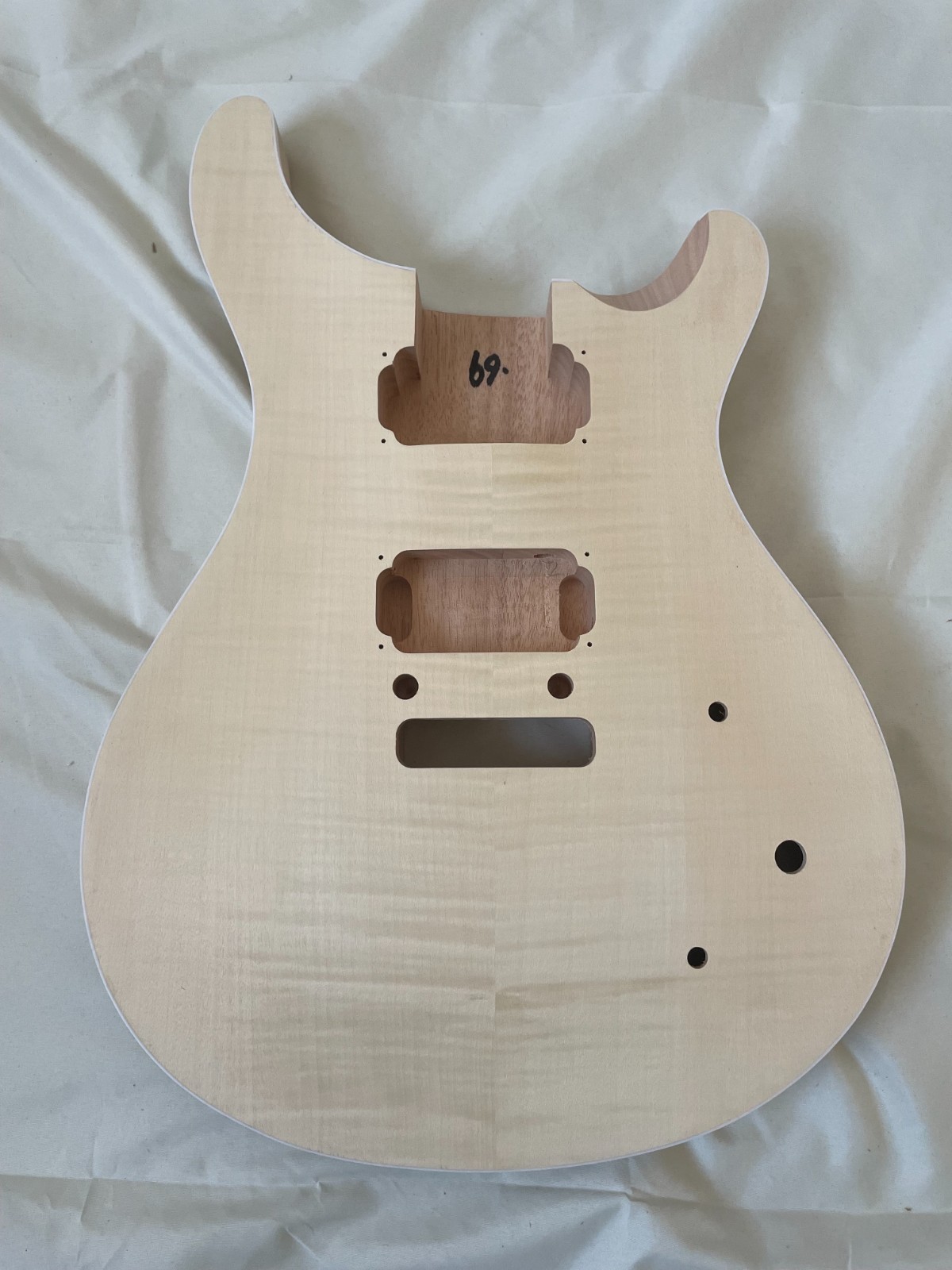 Double Swing DIY Electric Guitar Kit 24 Fret Maple Veneer Lower Flyer Inlay