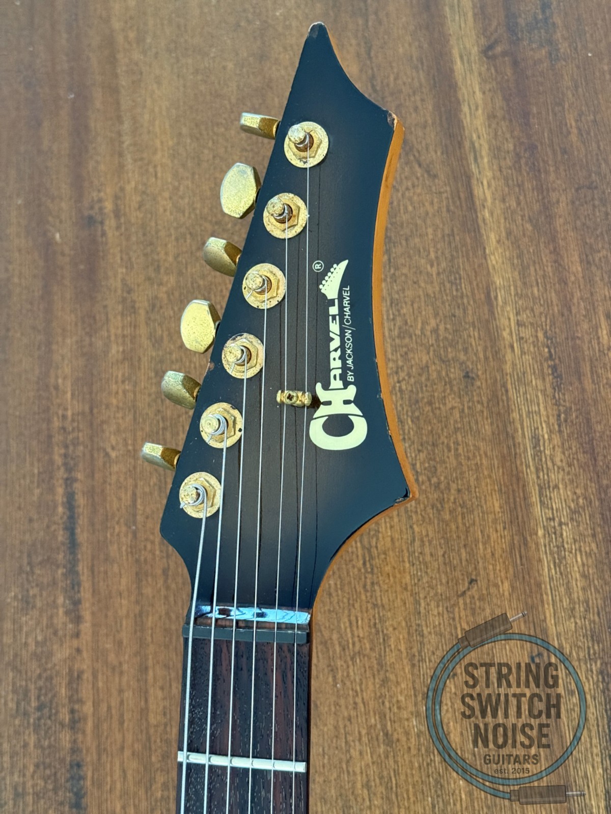 Charvel Stratocaster, by Jackson, HSH, Black/Green Burst, MIJ, 1991