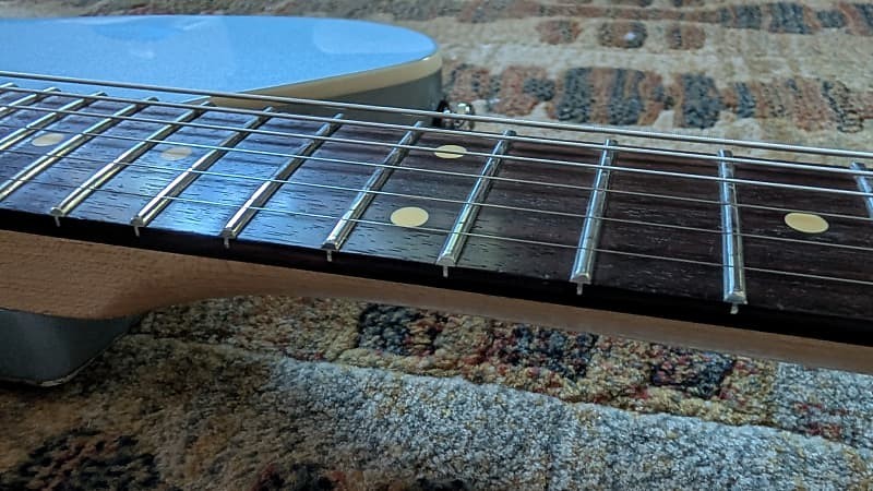 Reverend Double Agent W – Metallic Silver Freeze with transparent grey pickguard