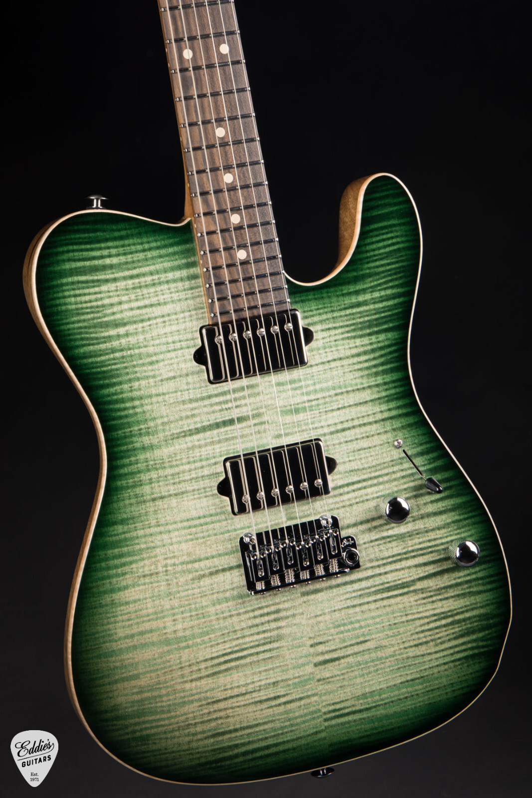 Suhr Modern T Black Limba – Faded Trans Green Burst #86002