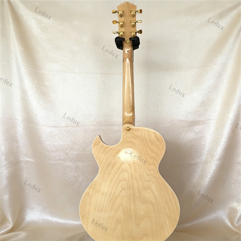 Natural Hollow Byrdland Electric Guitar 596mm H-H Pickups Archtop Gold Hardware
