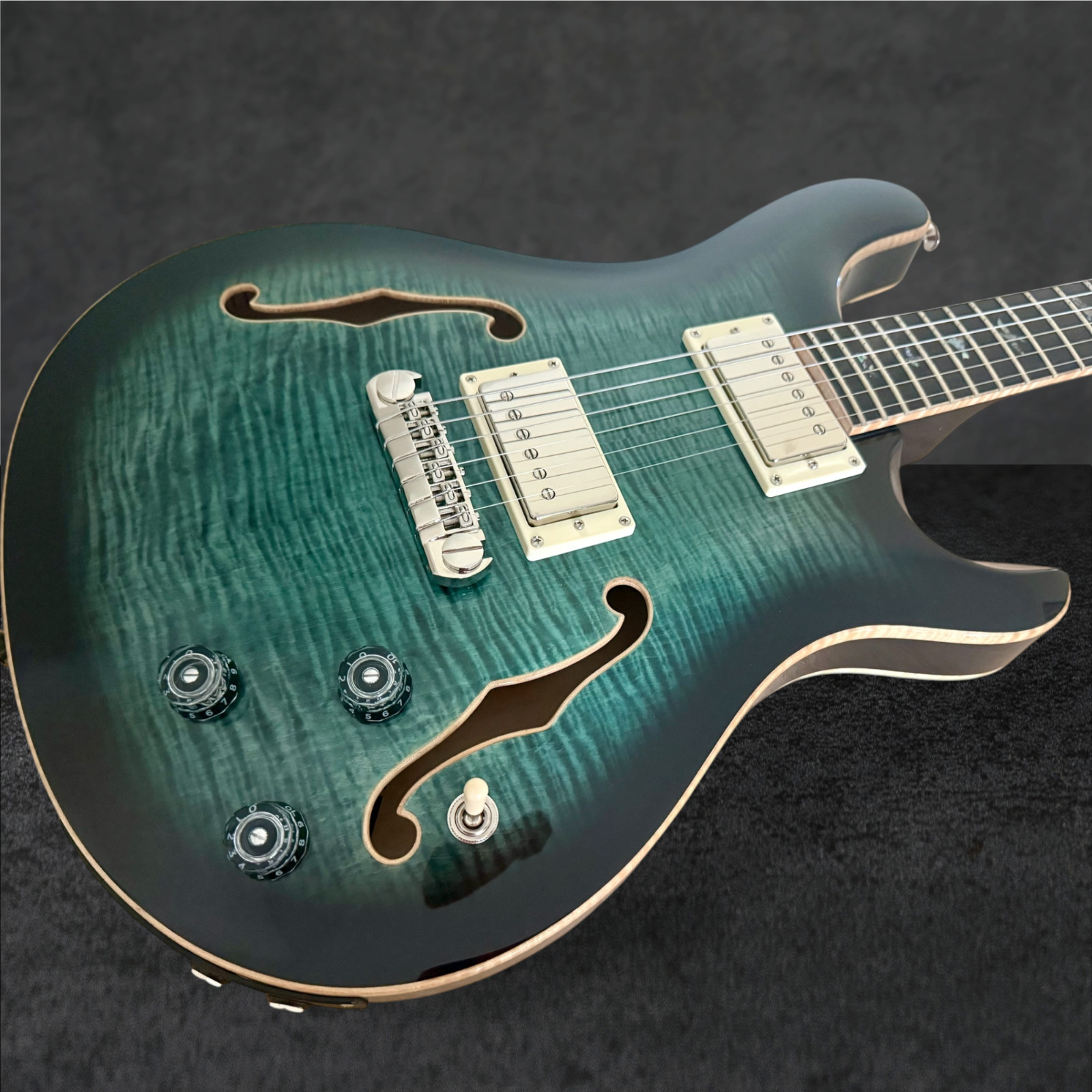PRS SE Hollowbody II Piezo Electric Guitar – Peacock Blue