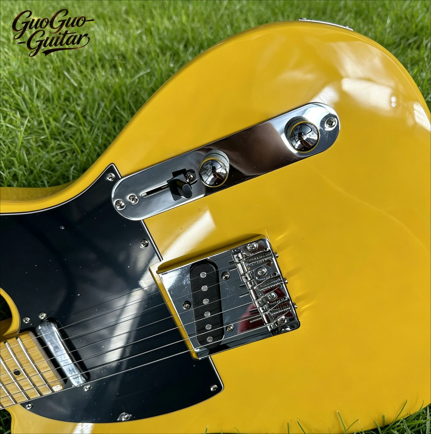 US Warehouse TL Style Electric Guitar Butterscotch Blonde Maple Neck SS Pickups
