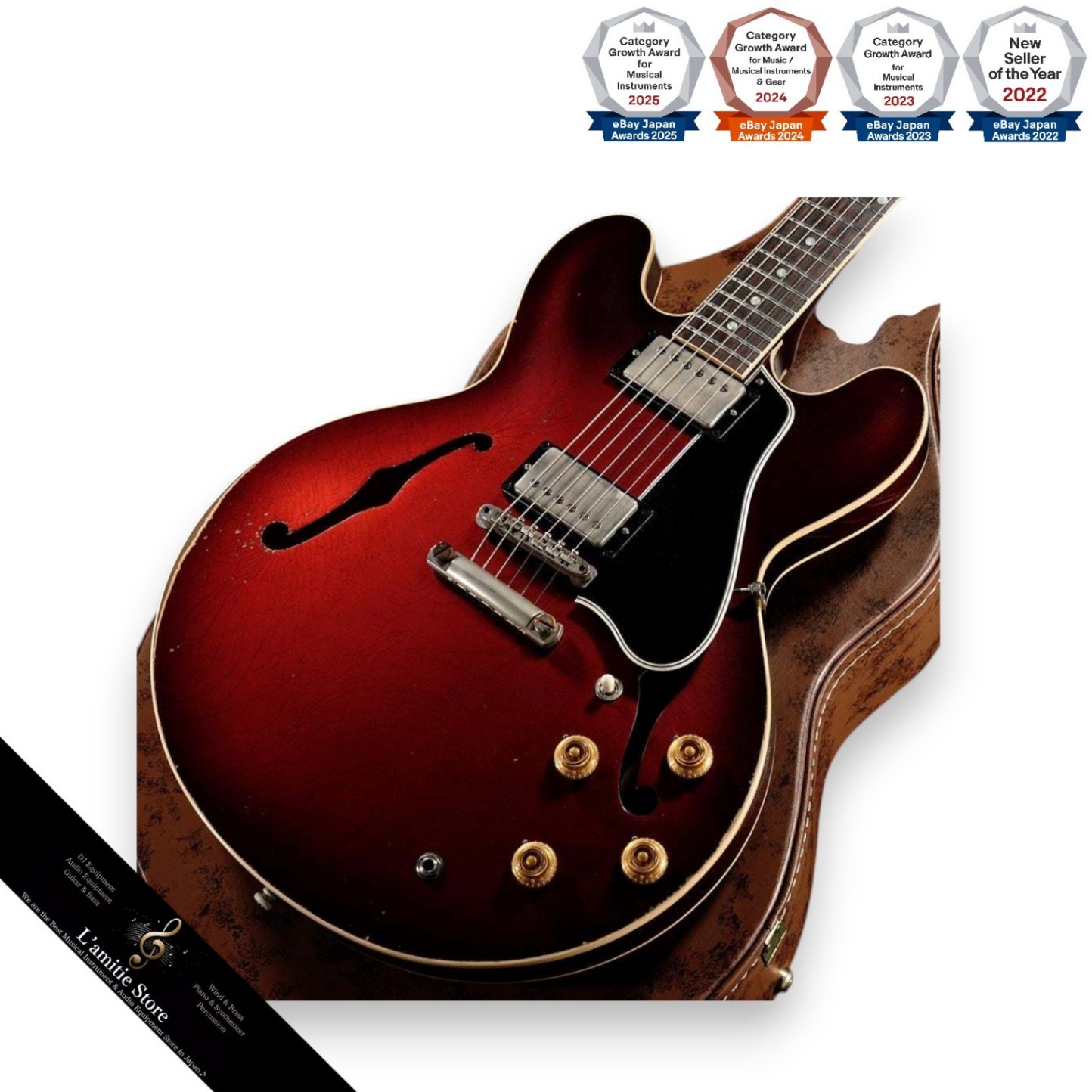 Gibson Custom Shop Murphy Lab 1959 ES335 Reissue Heavy Aged Candy Apple Red
