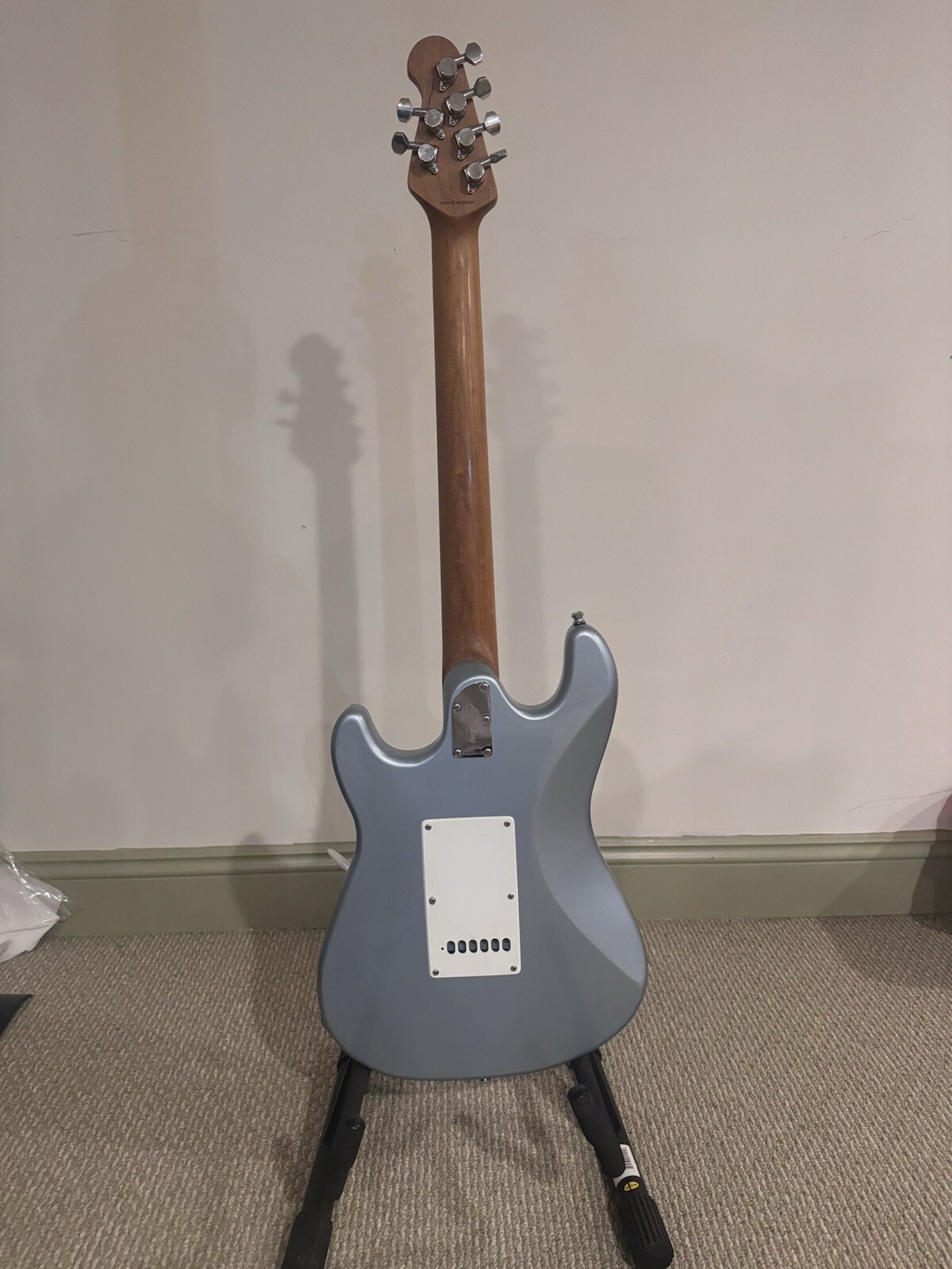 Sterling by Music Man Cutlass HSS Electric Guitar Firemist Silver With Hard Case