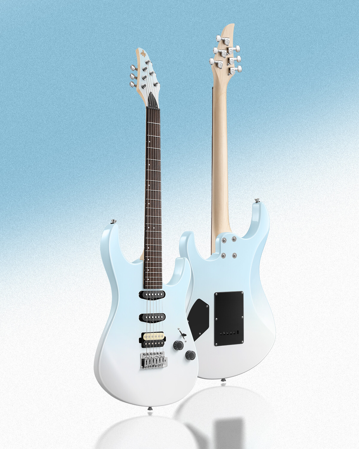 Donner DMT-66 Electric Guitar + Gig Bag Tremelo Bridge H-S-S Pickup Blue