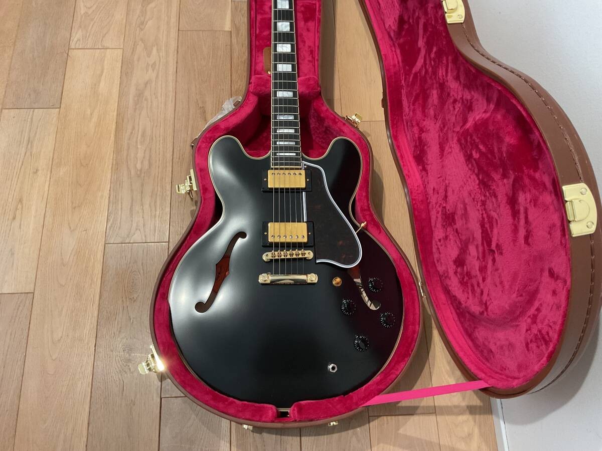 Epiphone Inspired by Gibson Custom 1959 ES-355 Ebony Black Semi-Acoustic #QY37XT