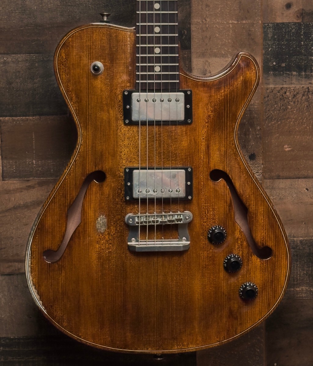 Knaggs Chena SVHS Old Violin Semi-Hollow Electric Guitar – with Hard Case