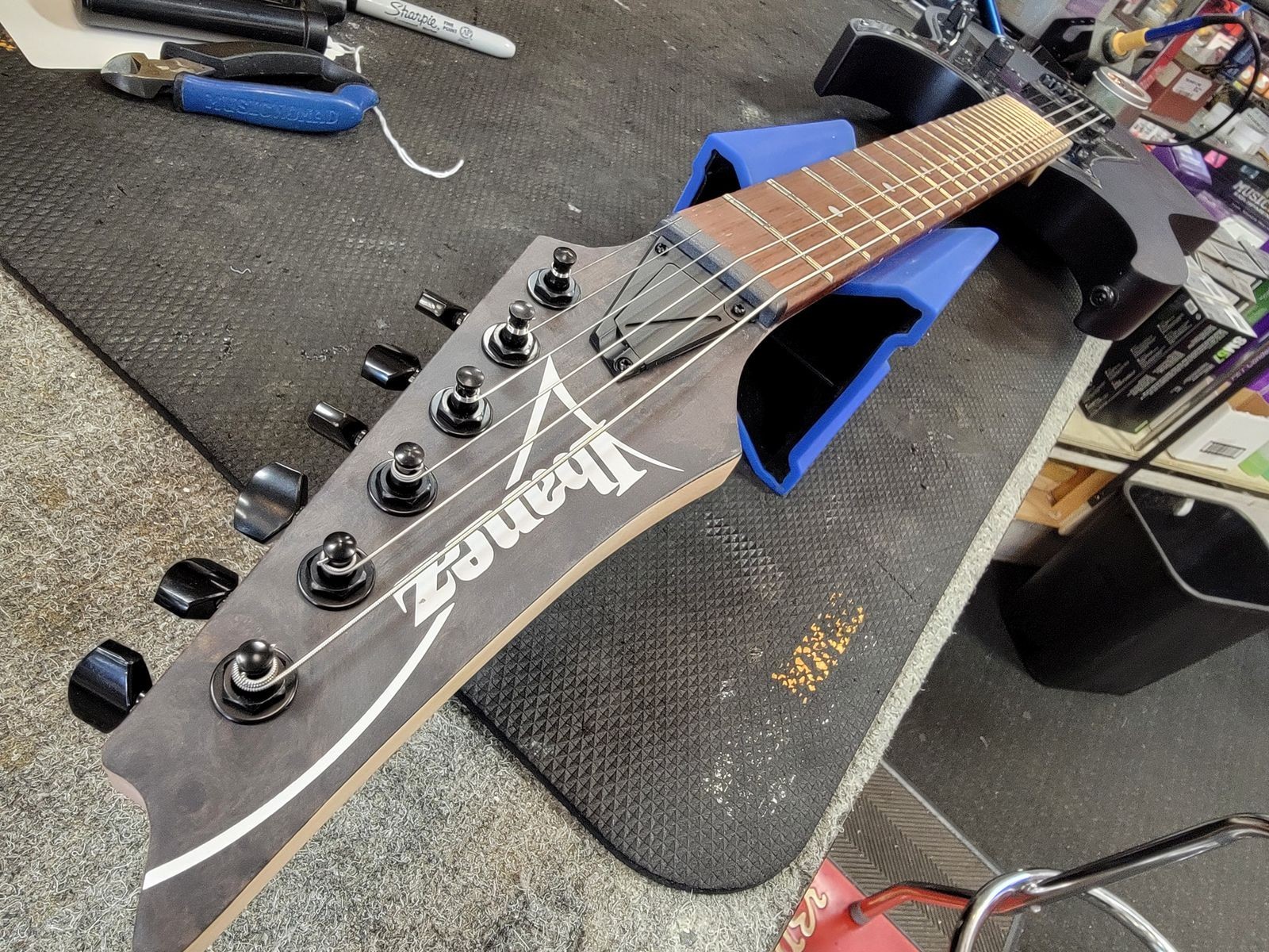 Ibanez RGR431PB Poplar Burl Top Charcoal Gray Flat Shredder! Free Shipping!