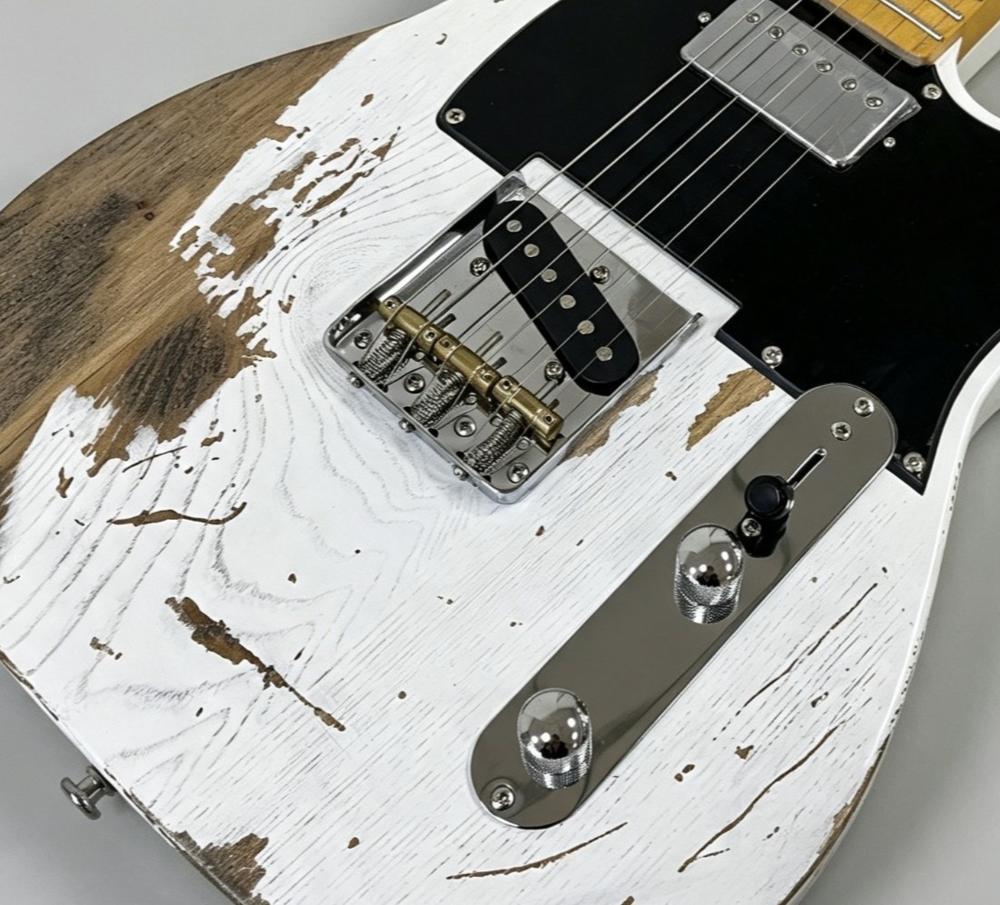 US STOCK Jeff Beck TL Electric Guitar Aged ASH Body White Blonde S Pickup 21