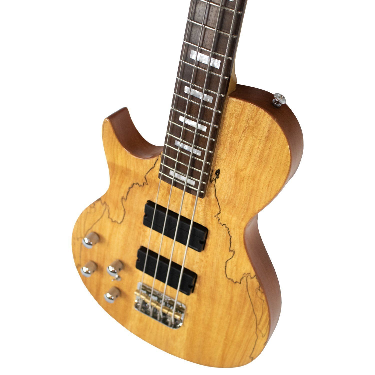 Sawtooth Americana Left-Handed Heritage Series Natural Spalted Maple 4-String 24