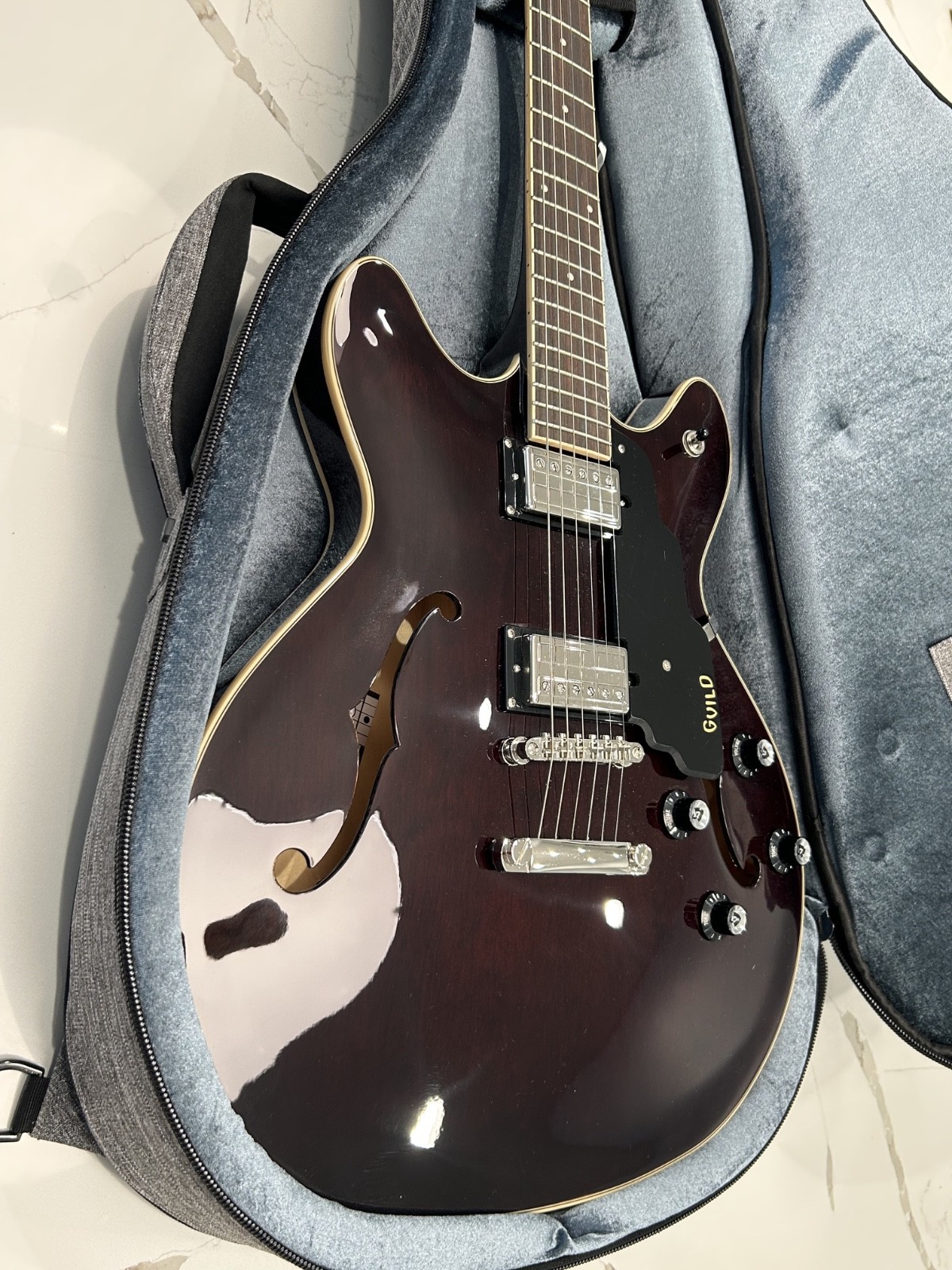 Guild Starfire I DC Vintage Walnut Double Cutaway Semi Hollow Electric *Open Box