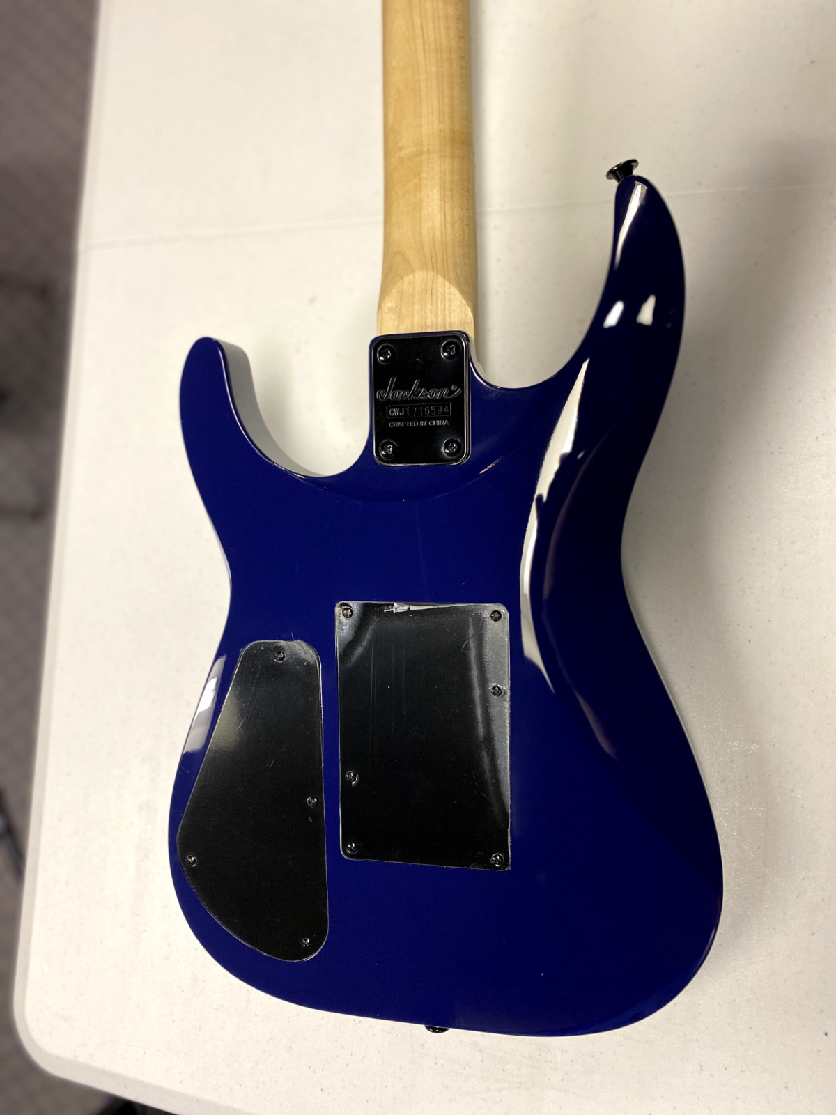 Jackson JS34Q Dinky, DKA-M, QM, H/S/S pickup. Floyd Rose, Transparent Blue, WOW