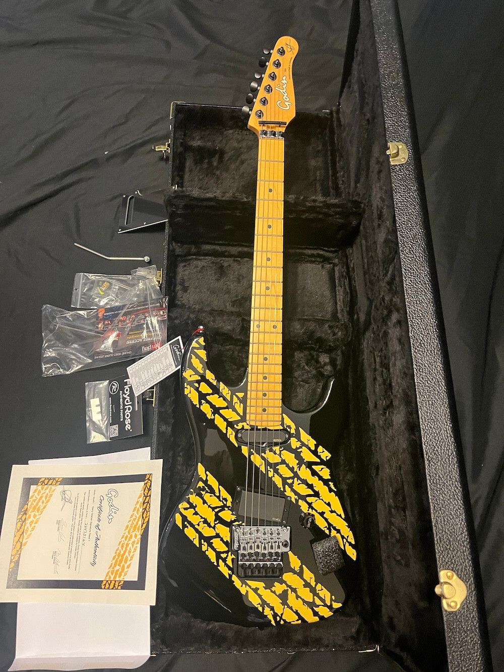 Godin Honeymoon Suite Derry Grehan Signature Tread 1-Tread Custom Graphic Guitar