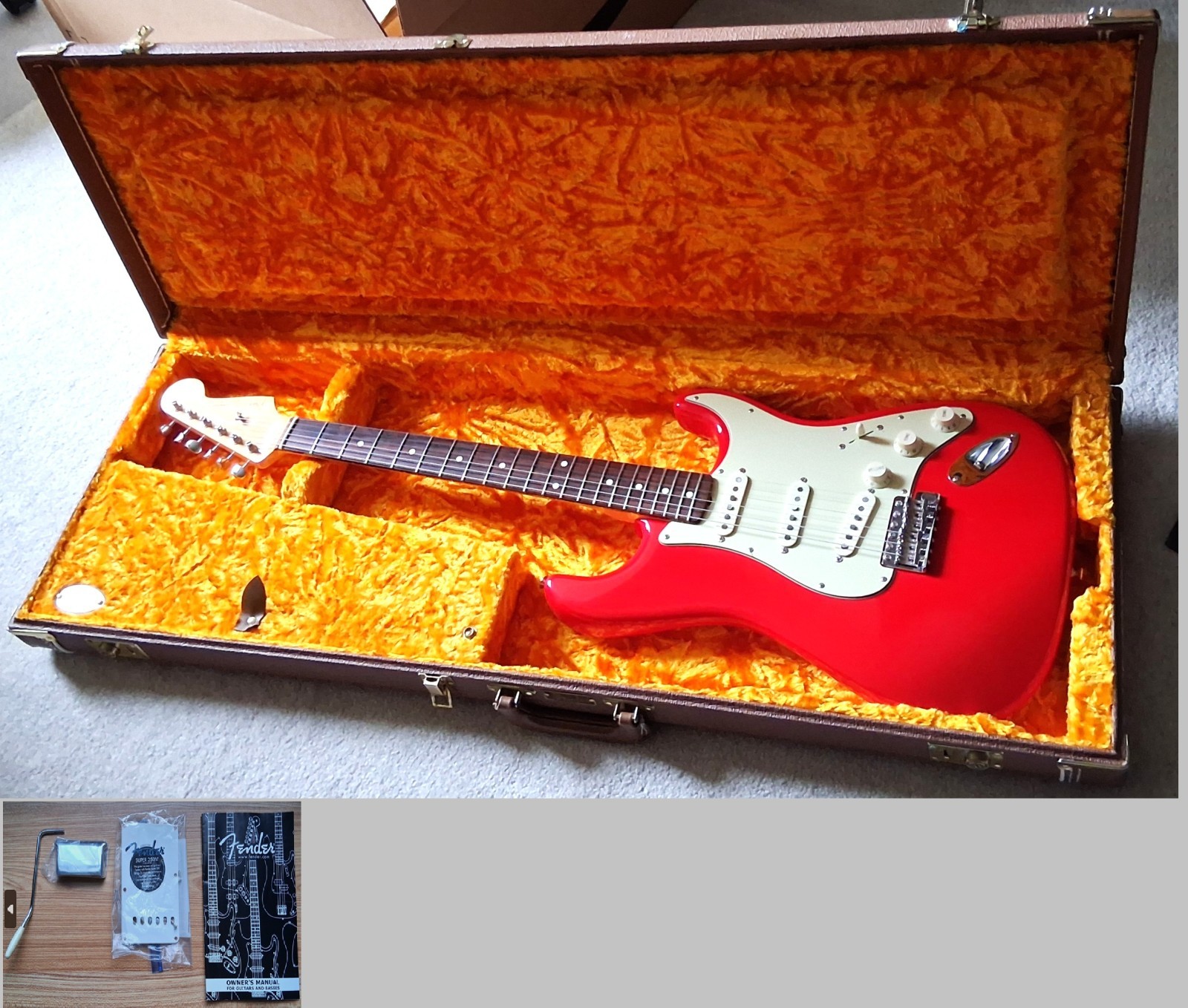 2006 Mark Knopfler Fender Stratocaster – Artist Sig. Series – Hot Rod Red – USED