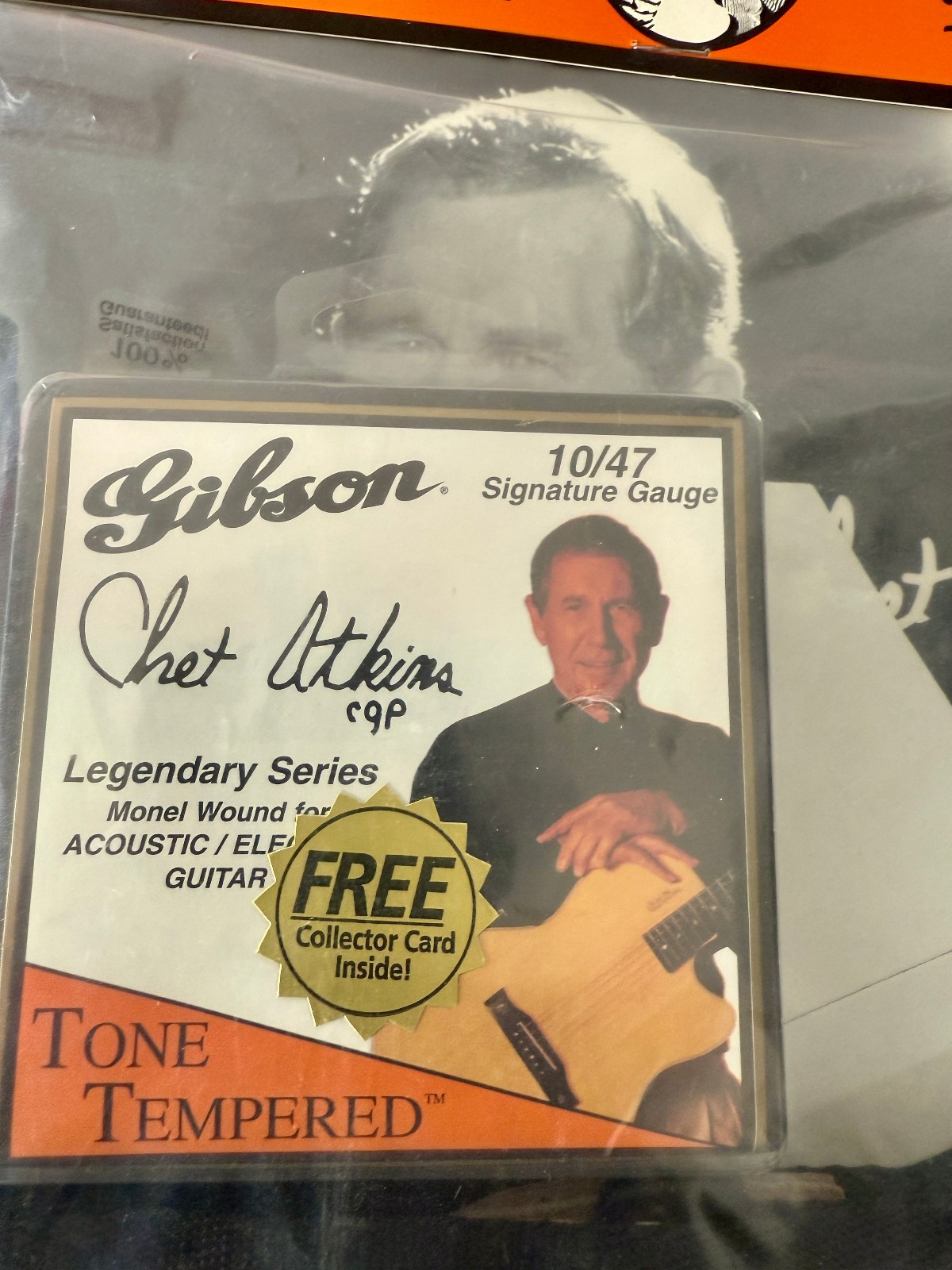 Vintage Gibson Chet Atkins Master Pack Guitar Strings Picks Strap NOS Sealed