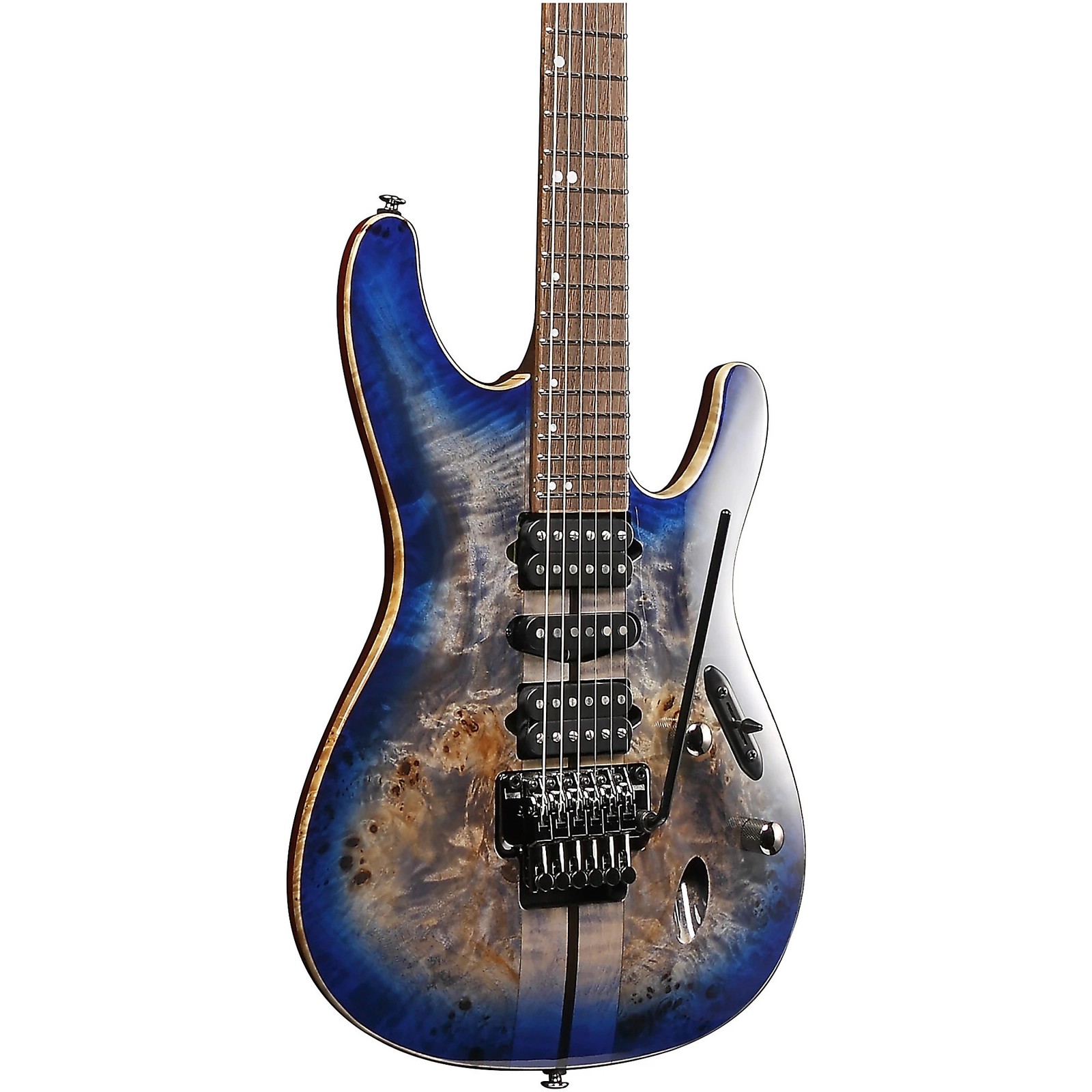 Ibanez S1070PBZ S Premium Series Electric Guitar, Cerulean Blue Burst w/ Gig Bag