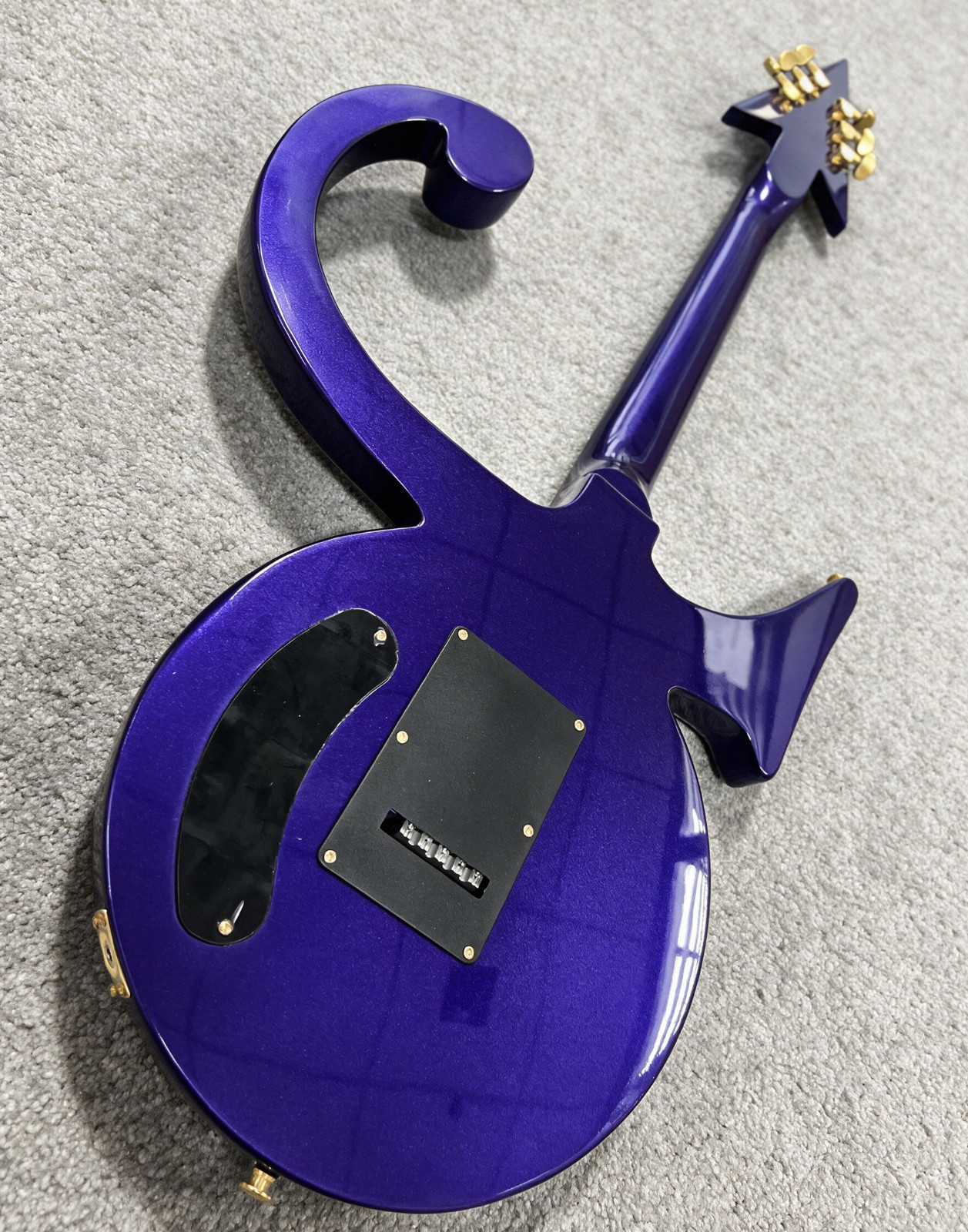 US Warehouse Purple Prince “Love Symbol” Style Electric Guitar Gold Hardware