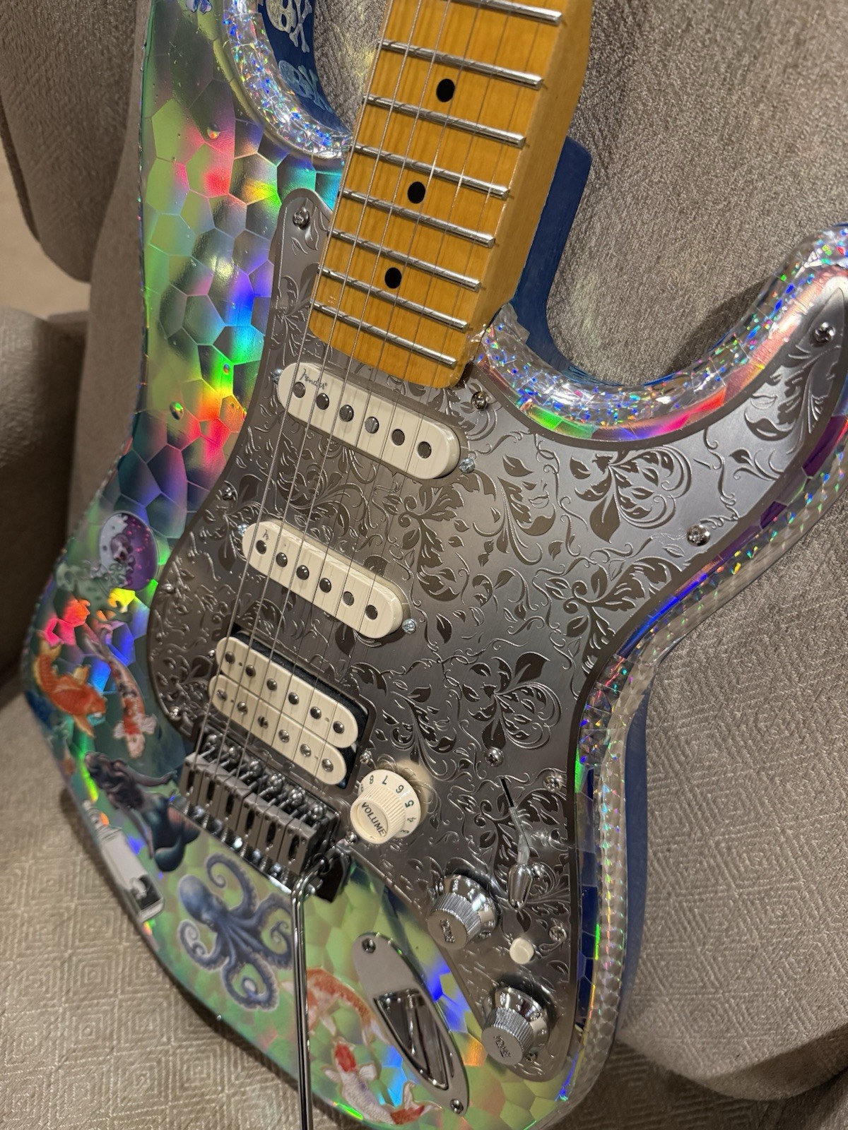 Stratocaster Electric Guitar W/Fender S-1 Switch, Locking Tuners And Gig Bag