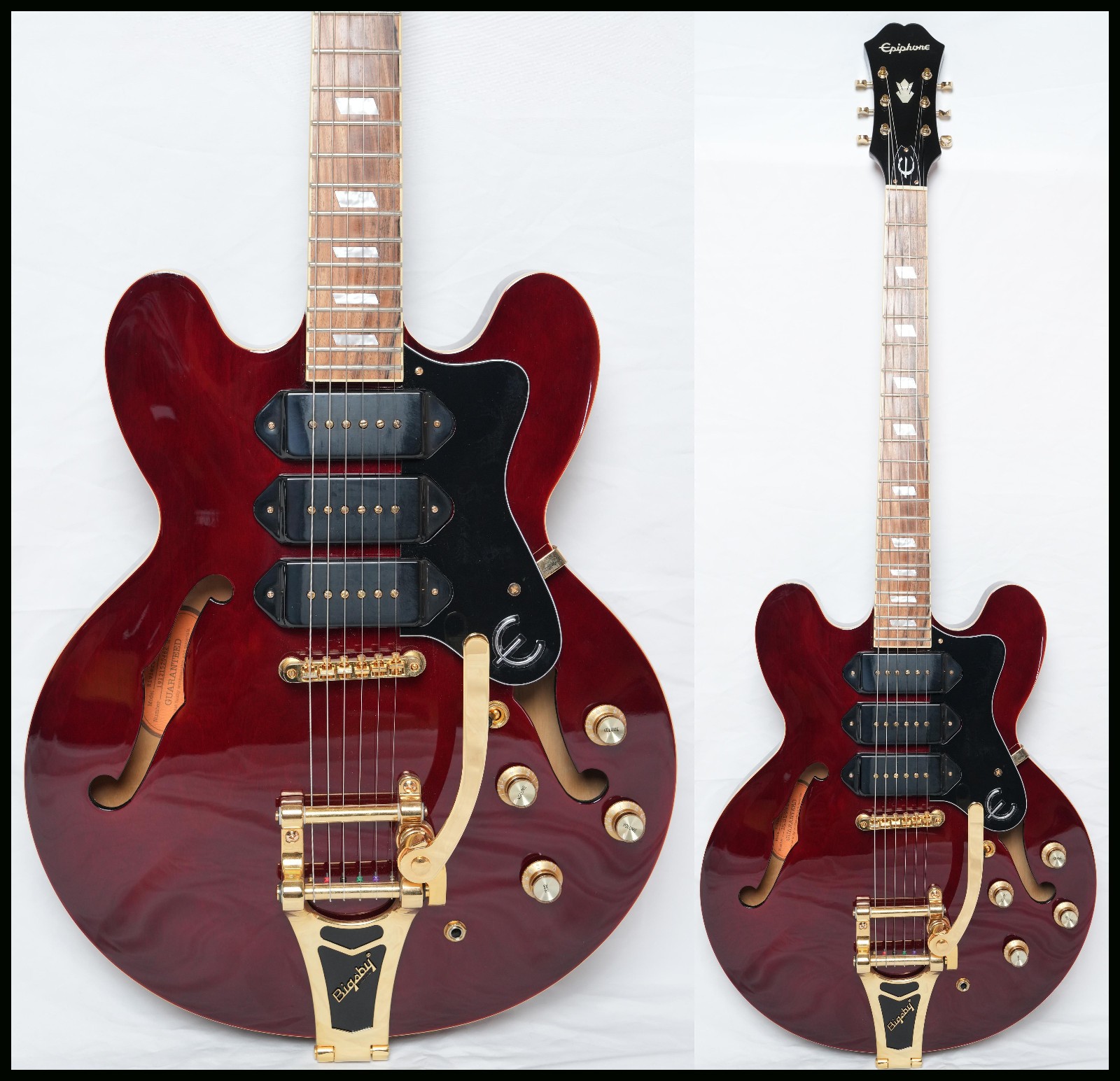 Epiphone Riviera P93 WR Semi-Acoustic Guitar wP-90,Bigsby Excellent Condition