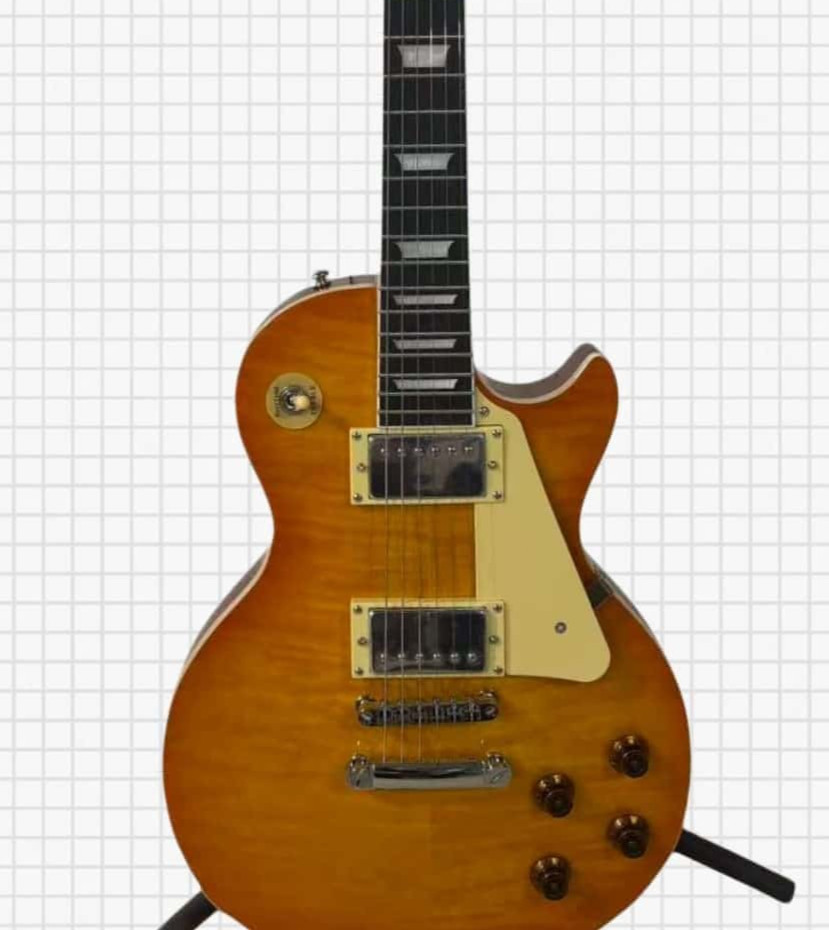 Low-price sale: 6-string guitar, yellow color, electric guitar, flame maple top