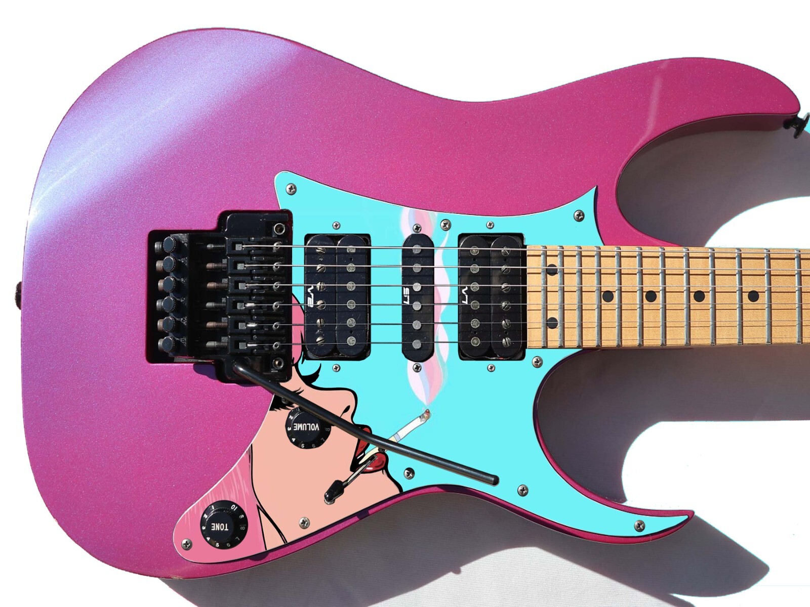 Guitar Skin Wrap Axe Re-Skin Pop Rock Backstage Bella Groupie Girl – 1214
