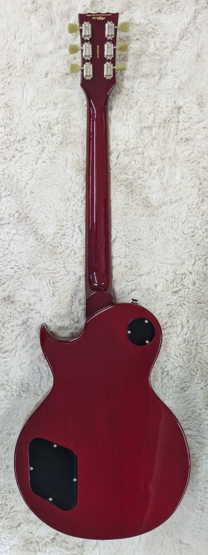 Vintage V100TWR Reissued Single Cutaway Electric Guitar Flame Wine Red – B-Stock