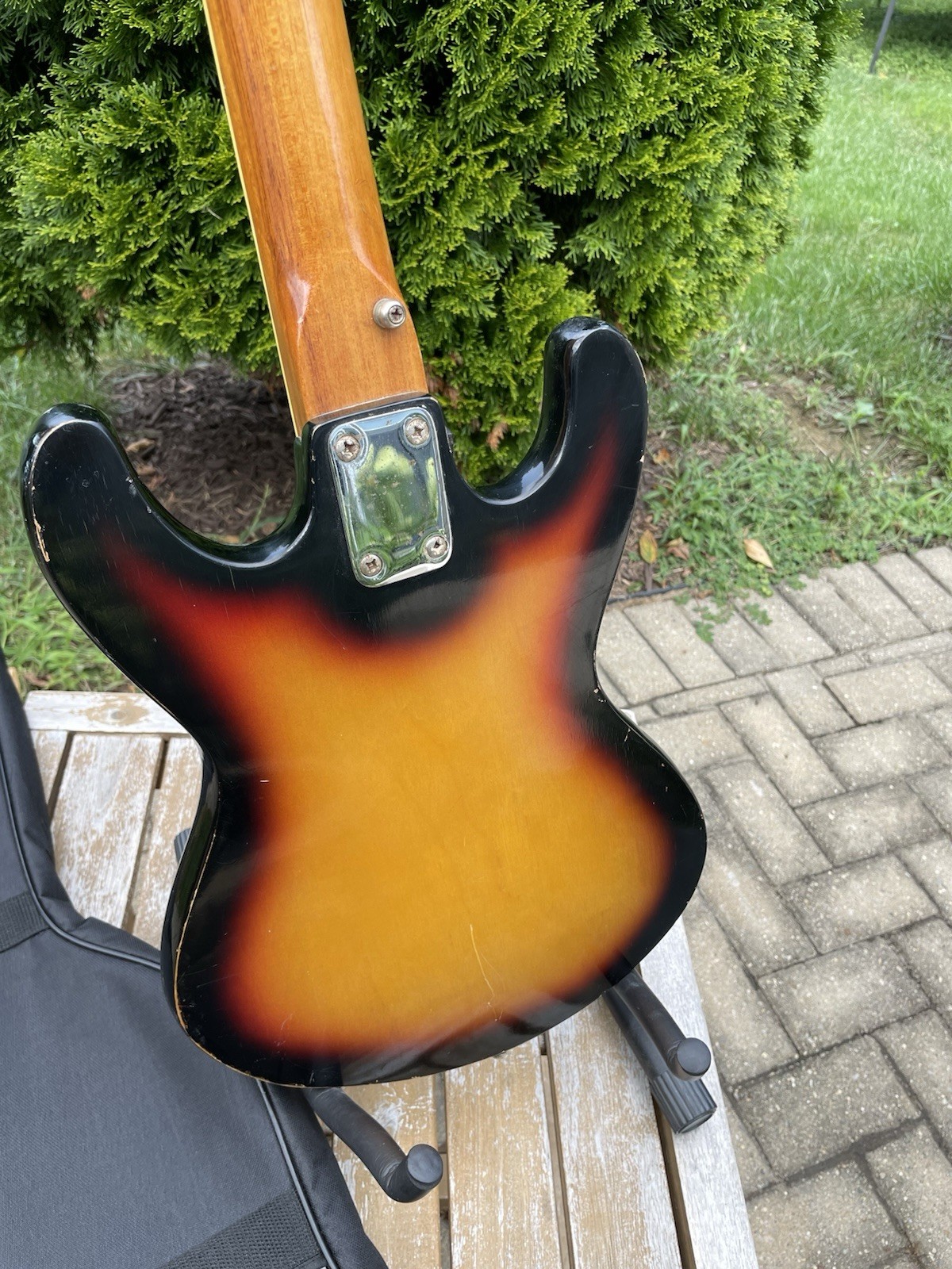 Vintage 60s Teisco Sunburst 2 Gold Foil Pickup Japan Electric Guitar FREE SHIP
