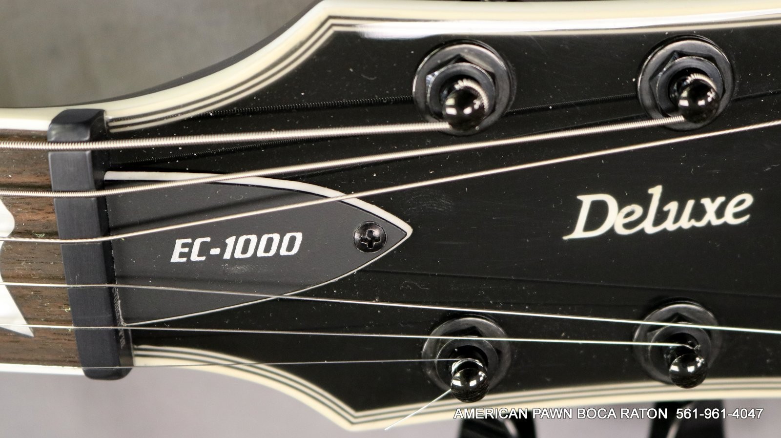 ESP LTD EC-1000 Deluxe Electric Guitar Black Active Fluence Pickups Hard case