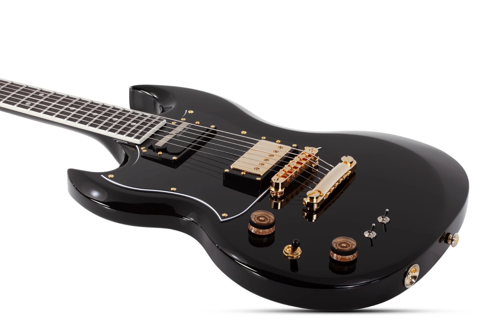 Schecter ZV-H6LLYW66D-S LH Zacky Vengeance Left-Handed Guitar Gloss Black NEW