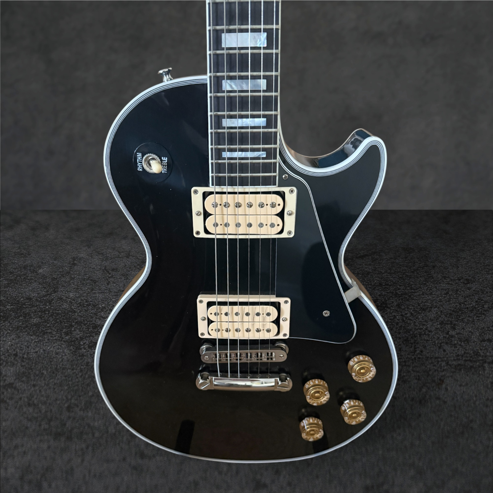 Gibson Custom Shop Les Paul Custom M2M Ebony with Double Classic White Pickups