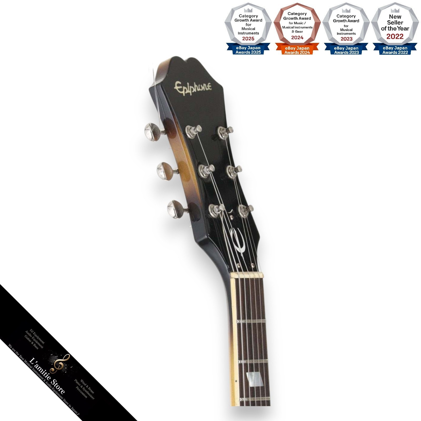 Epiphone Casino Blue Label Sunburst Japan Made Full Hollow Electric Guitar