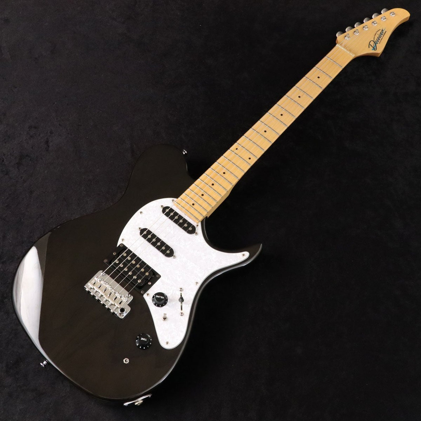 DECEIVER aH101R SBK Used Alder Body Maple Fingerboard Satin Black w/Soft Case