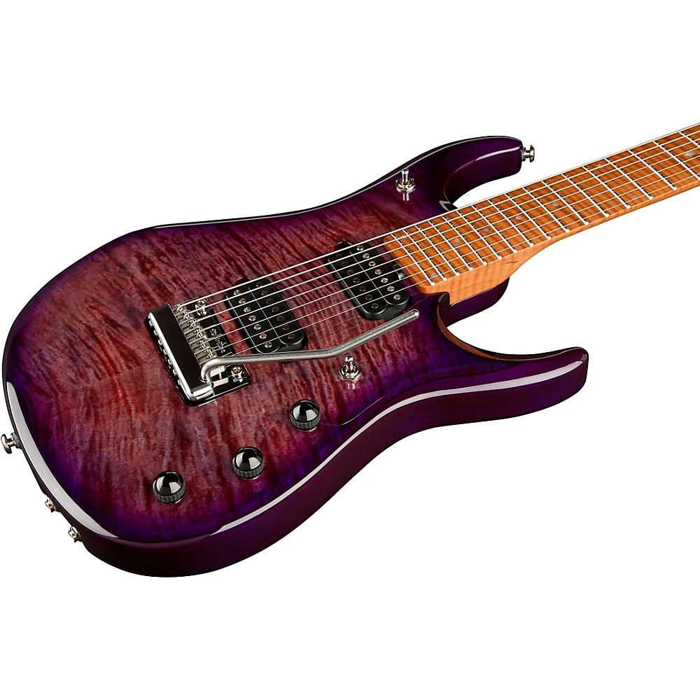 Ernie Ball Music Man JP15 7 7-String Flamed Maple Top Guitar Purple Nebula