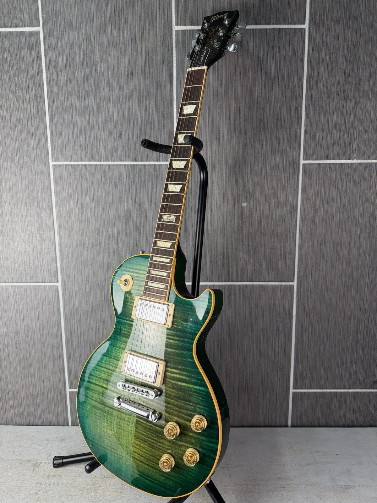 2014 Gibson Les Paul Traditional 120th Anniversary Ocean Blue Flame Top w/ Case