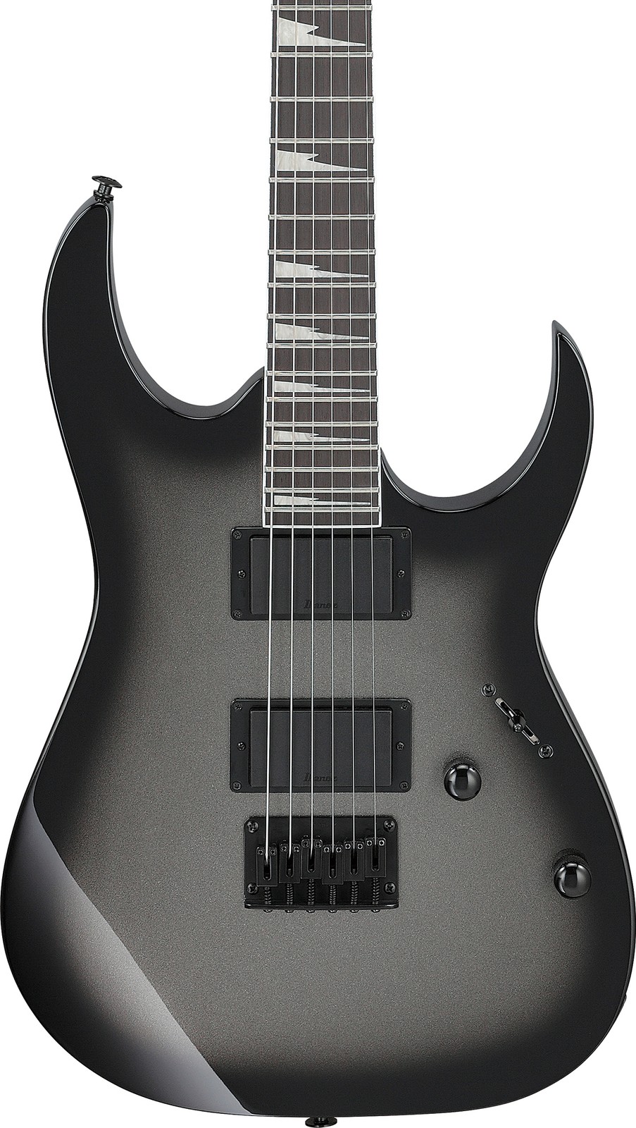 Ibanez GRG121DX RG Gio Electric Guitar – Metallic Gray Sunburst w/ Amplifier