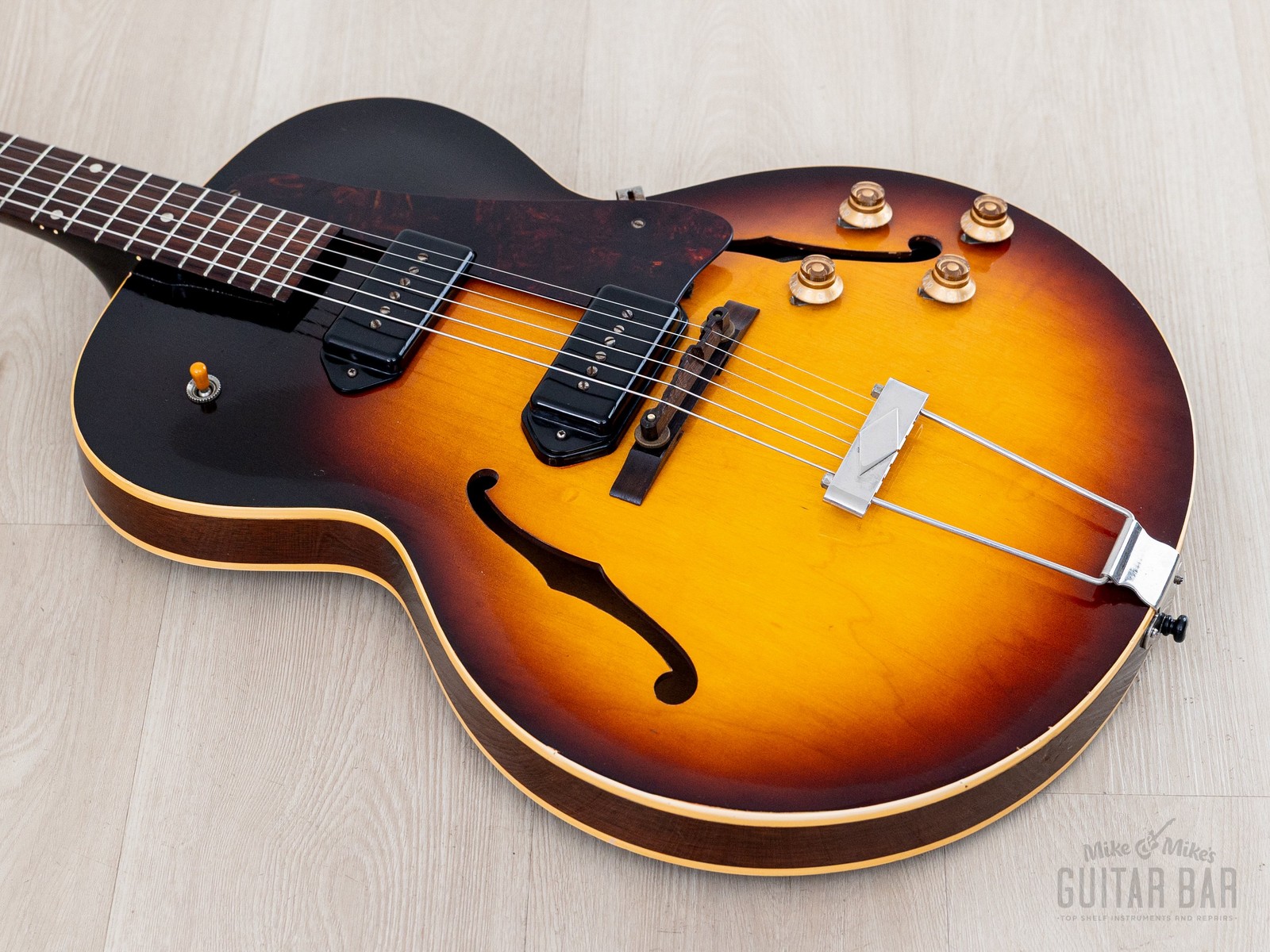 1957 Gibson ES-125 TD Thinline Hollowbody Vintage Guitar Sunburst w/ P-90s, Case