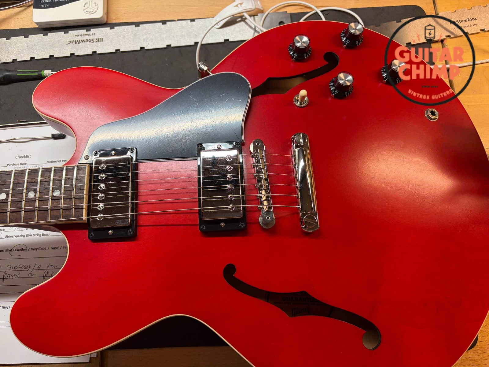 2024 Gibson ES-335 Satin Cherry OHSC Excellent 9.5/10 Rosewood Board 7lb 10oz