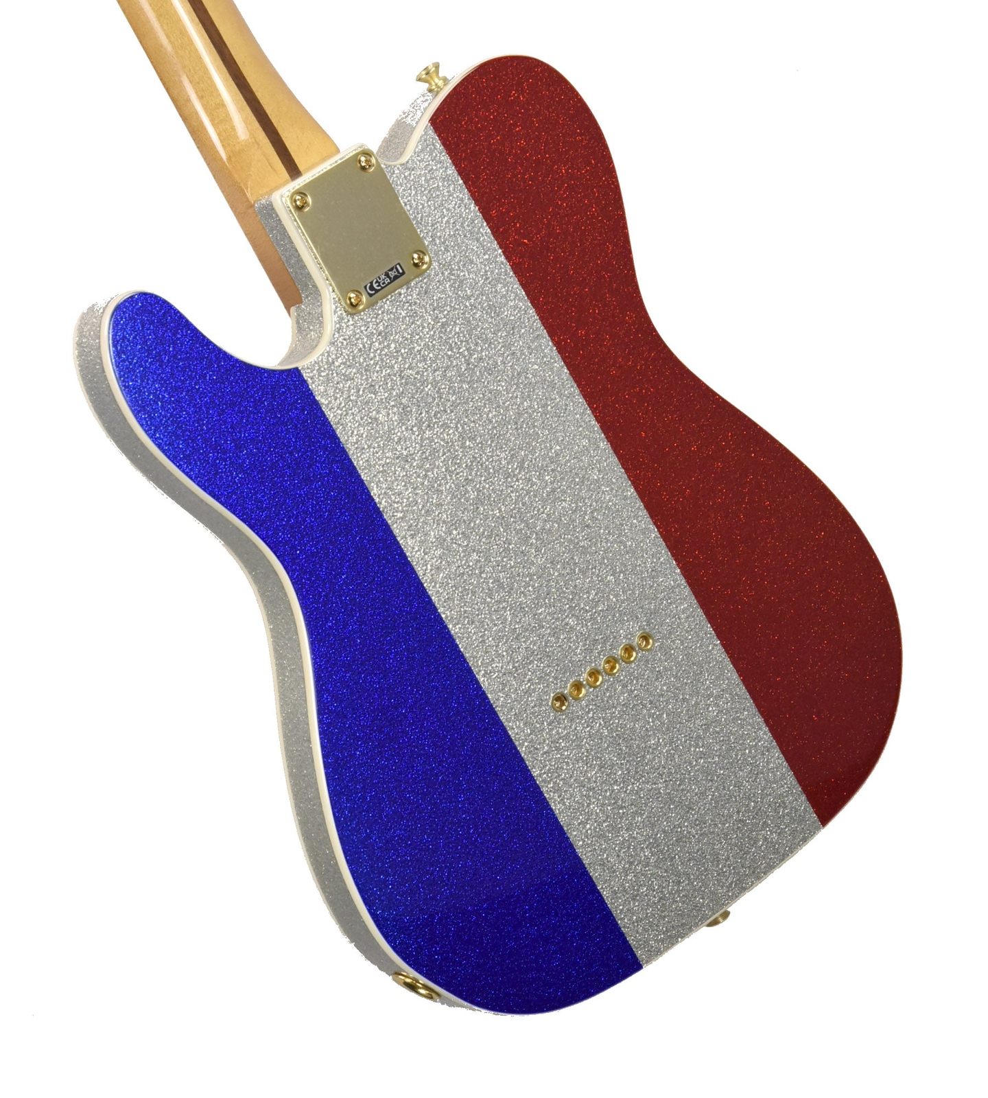 Fender Buck Owens Telecaster in Red, Silver and Blue Sparkle