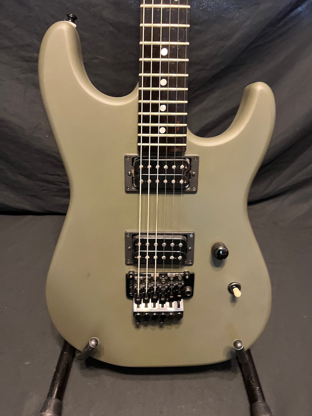 Wayne Charvel Rock Legend Guitar in Army Green H/H-Floyd Rose-W/OHSC