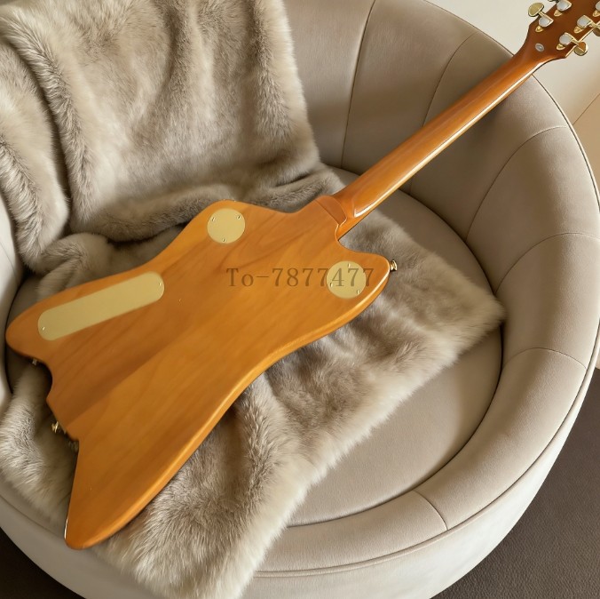 Hot Sale Electric Guitar Yellow Thunderbird Transparent Rosewood Fretboard