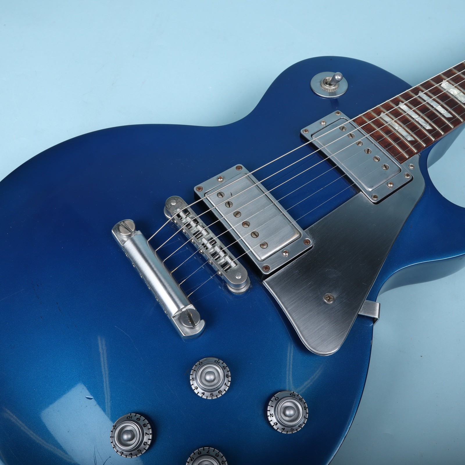 2004 Studio Limited Platinum Sapphire Blue Electric Guitar *Headstock Repair*