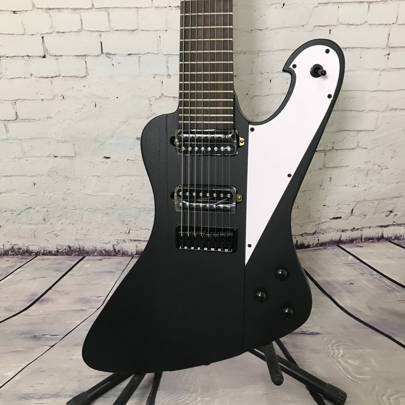 Factory custom electric guitar matte black color 8-string fixed bridge Hot sale