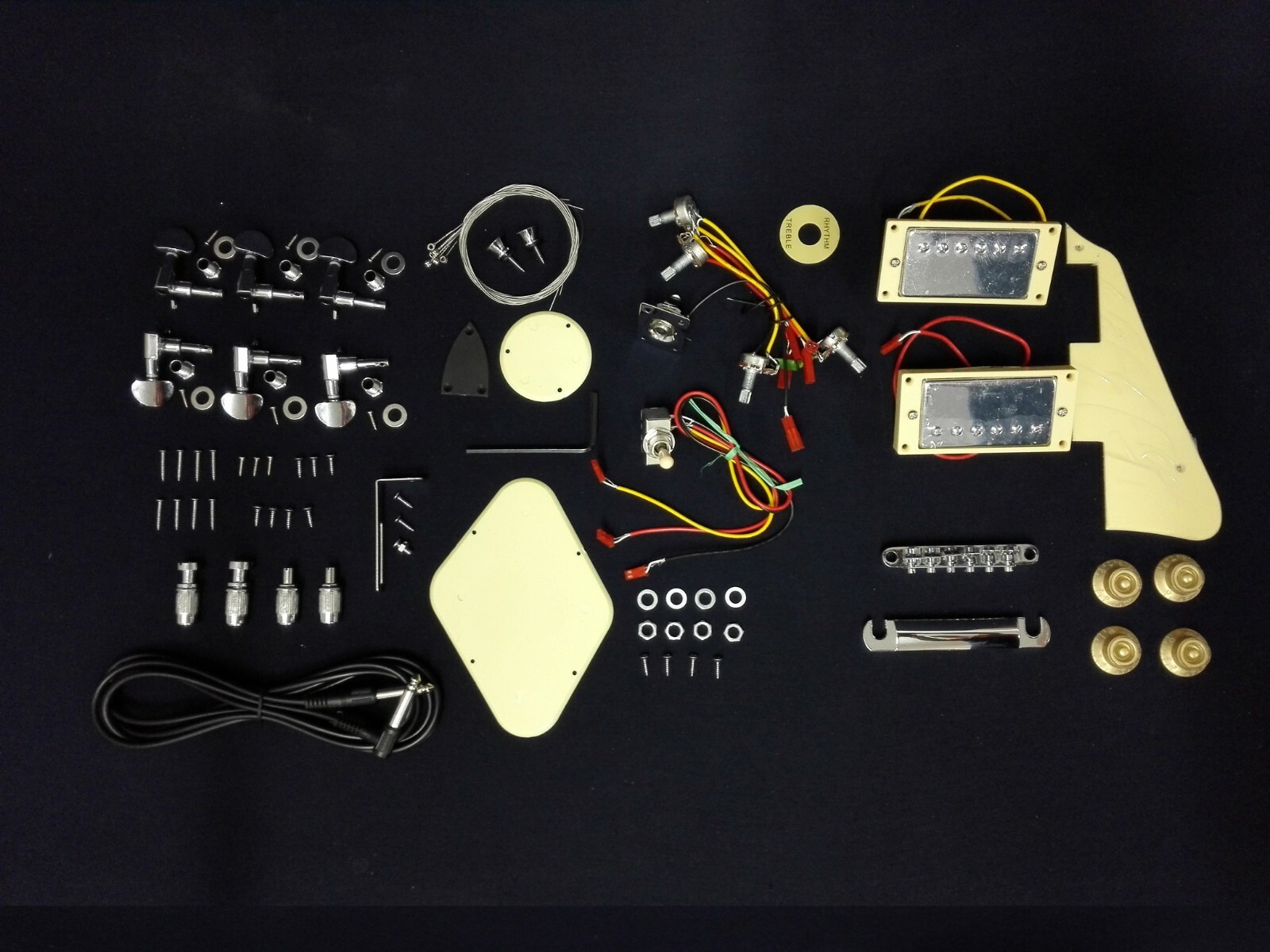 HSLPP 19380B Complete NO-SOLDERING Electric Guitar DIY, Set Neck, Basswood Body