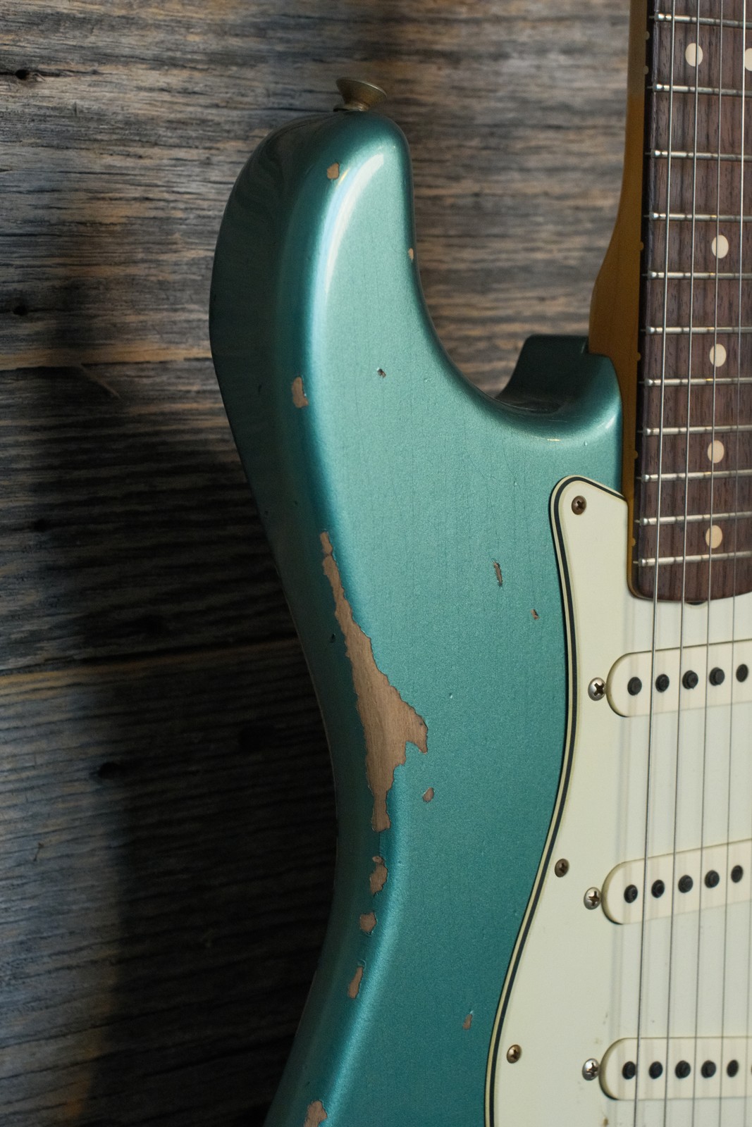 Used Fender Custom Shop 1963 Stratocaster Heavy Relic – Sherwood Metallic w/OHSC