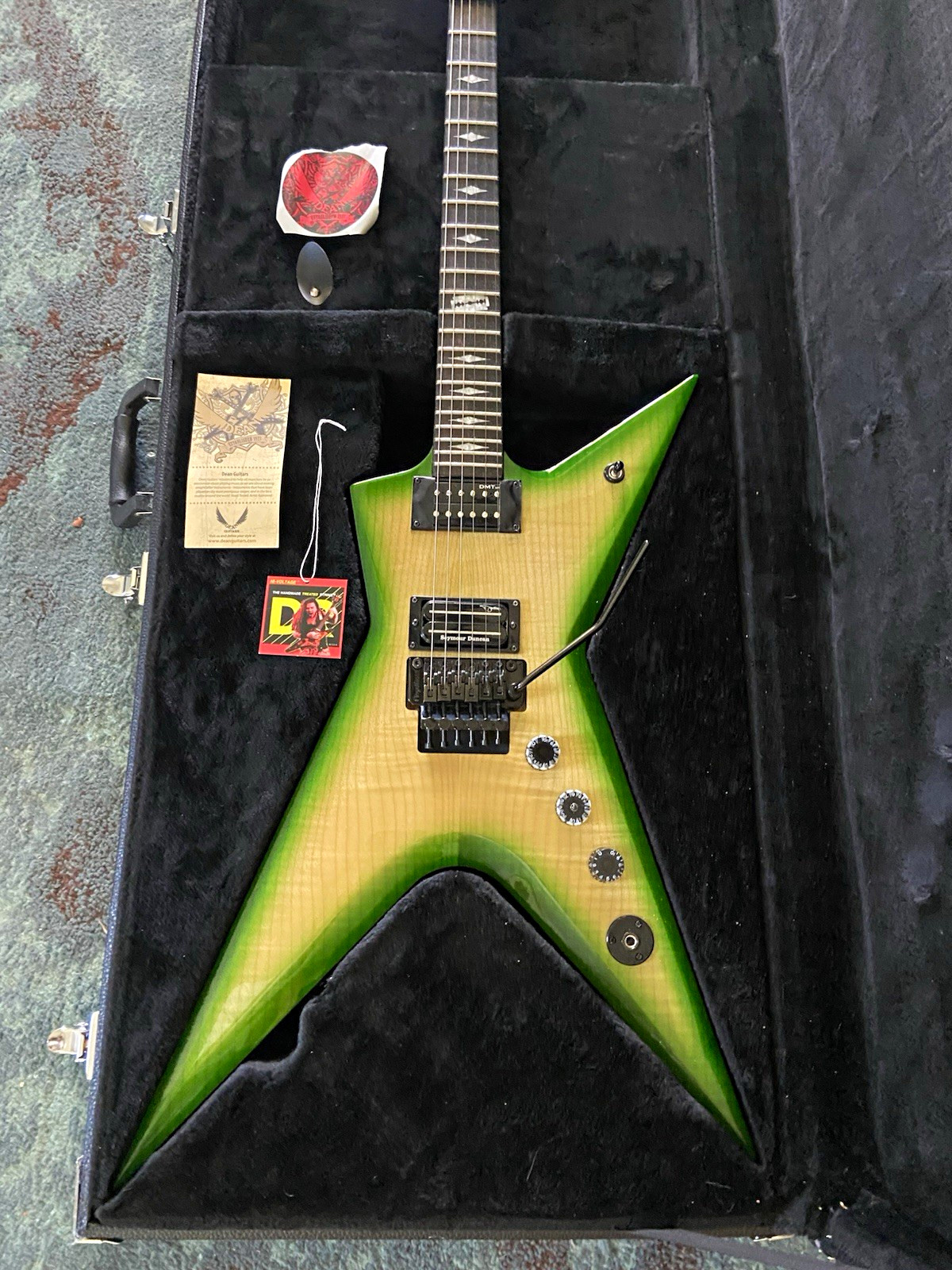 Dean Dimebag Series 2019 Green Solid Maple Body 6-String Electric w/ Case